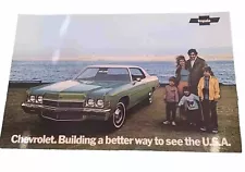 1972 Chevrolet Dealer Sales-Showroom Brochure Poster Impala Bel Air 11x17" Poste