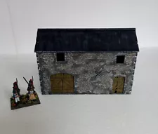 NAPOLEONIC ACW AWI WW2 'STONE BARN' - 28mm FULLY BUILT & PAINTED MDF BUILDING