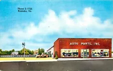 AUTO PARTS STORE, ROANOKE, VIRGINIA, VINTAGE POSTCARD (G473)