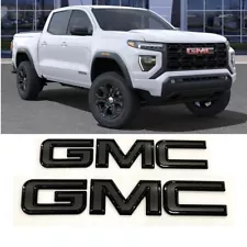 NEW Front & Rear Actual Emblems Blackout Fit For 2021-22 GMC Canyon Emblems (For: GMC)