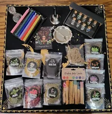 Witchcraft Supplies Kit Herbs Stones Candles Wiccan Tools Smudge Sticks