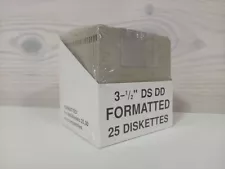 3-1/2 Floppy Disks - 25 Sealed Formatted Diskettes DS DD