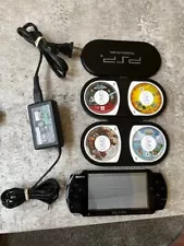 Sony PSP 3001 Black Handheld system +7 games