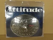 Attitude Buckles Bushwacker PBR Bull Belt Buckle Montana Silversmiths