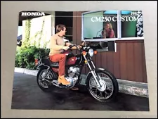 1982 Honda CM250 Custom Bike Motorcycle Vintage Original Sales Brochure Folder