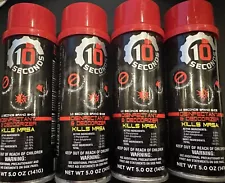 10 Seconds Shoe Disinfectant and Deodorizer 5oz Lot of 4 Cans