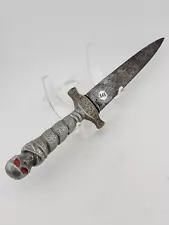 Rare VINTAGE G C CO. JAPAN KNIFE SKULL C1950. Ww2 German Totenkopf Themed.