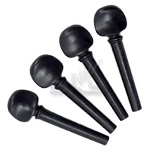 Ebony Violin Tuning Pegs 4/4 Size New High Quality Fiddle Violin Parts Set of 4