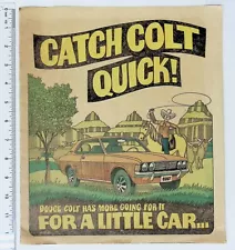 Vintage 1972 Dodge Colt Newspaper Sales Brochure