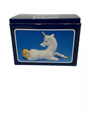 Vintage Porcelain Mystical Unicorn Figurines Handcrafted (Pair) Made Taiwan NIB