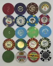 Casino Chip Lot Of 20 Paulson Chipco Vegas