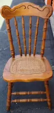 Vintage Side Chair – GDC - Solid Wood - Caned Seat - Carved Details - LOVELY