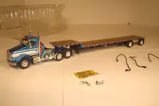 DCP KENWORTH T800 SEMI TRACTOR DAY CAB/TRANSCRAFT EAGLE DROPDECK FLATBED TRAILER