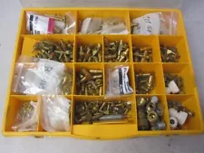 Large Lot of Mostly Brass Hydraulic Air Pneumatic Fittings of Multiple Sizes