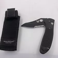 Benchmade USA 550 Black Folding Knife 154CM Pardue Griptilian With Nylon Case