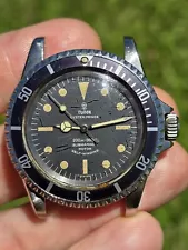 Tudor Rolex Submariner 7928 Vintage 1967 Diver 390 Small Rose Meter Dial