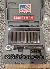 Craftsman 24 Piece 1/2 Inch Socket Set Full Polish Ratchet Metric (MADE IN USA)