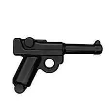 P08 Luger WW2 German Pistol compatible with toy brick minifigures