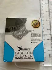 Chainmail Steel Stainless Skillet Cast Iron Scrubber Kitchen Cookware 7”x7”