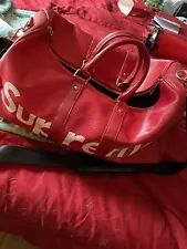 2017 Designer Leather SUPREME duffle bag red