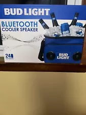 BUD LIGHT 24-Can Insulated Cooler with Bluetooth Stereo Speaker- Preowned