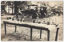 1919 Blackfoot Native American Indian Crafts for Sale REAL PHOTO Baskets, Autos