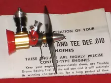 # EX VINTAGE COX TEE DEE 010 CONTEST NITRO MODEL AIRPLANE ENGINE wPROP