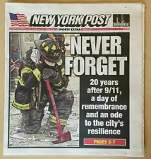 NEW 20th 9/11 New York Post Commemorative Newspaper 2021 *WATCH VIDEO*