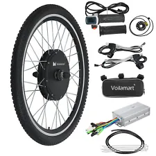 Voilamart 26" Ebike Front Wheel Electric Bicycle Motor Conversion Kit 48V 1000W