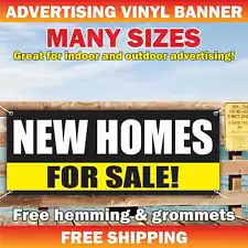 NEW HOMES FOR SALE Advertising Banner Vinyl Mesh Sign realtor sale purchase rent