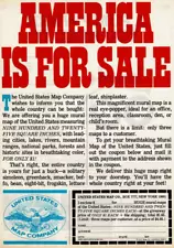 1982 Vintage Print Ad America Is For Sale United States Map Company Mural