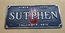 Sutphen Fire Truck Emblem Name Plate Insignia Sign Logo Plate Ladder Truck