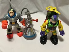 Pair Of Vintage Rescue Hero’s Underwater Action Figures 1998 & 2000 With Backpac