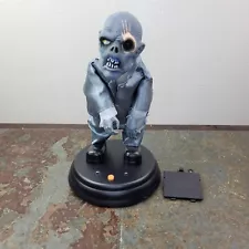 Rare Gemmy Halloween Animated Silver Zombie Grave Raver For Parts/Not Working