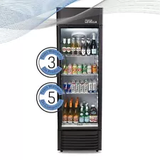 12.5 CuFt Single Glass Door Upright Display Cooler.Merchandiser Refriger