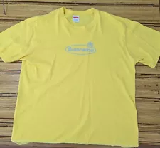 Supreme Warning Tee (FW22) Yellow Worn Twice 100% Authentic Size M