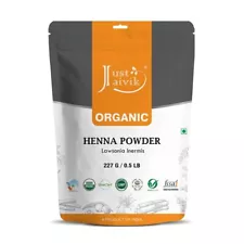 Just Jaivik Organic Henna Powder Lawsonia Inermis 227gm Pack