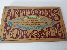 1969 YORKRAFT Thick Wooden Sign ANTIQUES FOR SALE