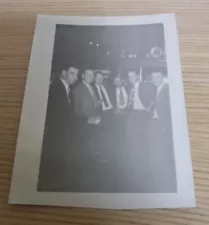 6 Affectionate Italian Men in Suits Posing Handsome Vintage Gay Interest Photo