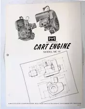 McCULLOCH Cart Engine Model MC-10 Sales Sheet #ADV-800