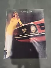 Vintage 1970 Ford Mustang Sales Brochure Catalog