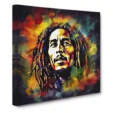 Bob Marley Digital Art Canvas Wall Art Print Framed Picture Home Office Decor