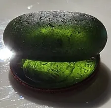 Cucumber Green Oval Boulder Rolly Polly Genuine Sea Glass Flawless Jq Gem