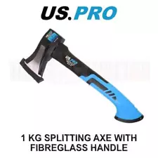 US PRO Tools 1KG Splitting Axe With Fibreglass Handle Log Splitting Maul 4537