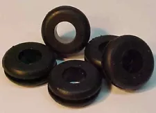 5 BLACK RUBBER BAKELITE GROMMETS for PAIRPOINT TIFFANY HANDEL LAMP BASE WIRING