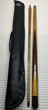 VINTAGE DUFFERIN 2 PIECES POOL CUE, Oz,57 INCHES With Bag. Read Description