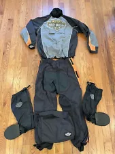 Harley Davidson Adult Rain Gear Suit Genuine Packaway Nylon Motorcycle Riding