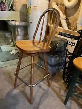 3 Wooden bar stools