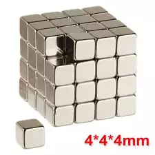 Wholesale N38 Square Neodymium Rare Earth Magnets Cube Block 4mm 20/40/80/100PCS