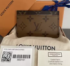 New Louis Vuitton Card Holder Reverse Monogram W/Box Dust Tag Receipt!